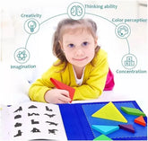 Wooden Magnet Tangram Puzzle Book